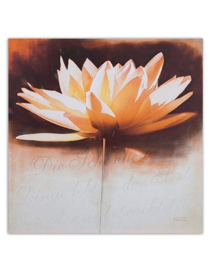 Canvas prints as hand-painted - Water lily flower | FEEBY