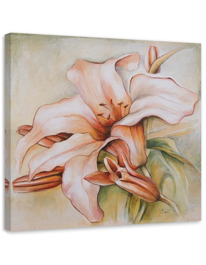 Canvas prints for living room - Painted water lily | FEEBY