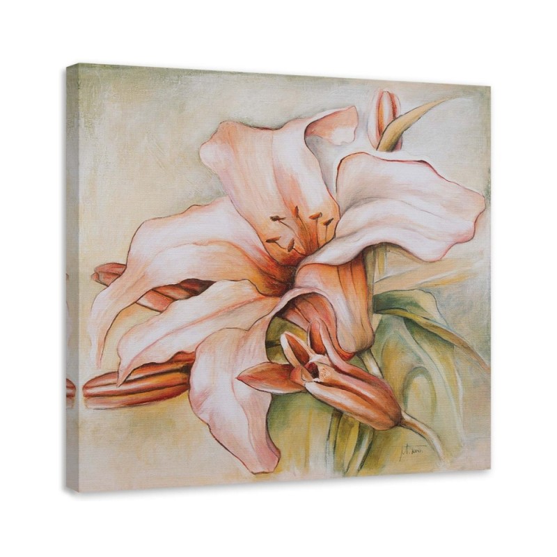 Canvas prints for living room - Painted water lily | FEEBY