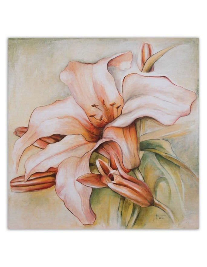 Canvas prints for living room - Painted water lily | FEEBY