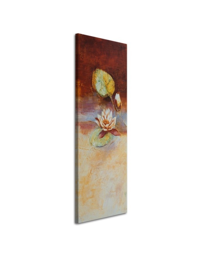 Canvas prints for living room - Water lily flower as hand painted | FEEBY