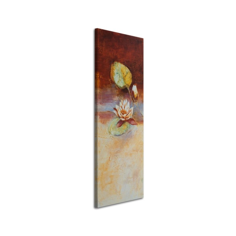 Canvas prints for living room - Water lily flower as hand painted | FEEBY