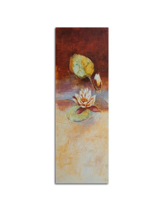 Canvas prints for living room - Water lily flower as hand painted | FEEBY