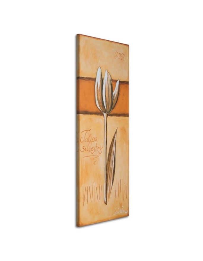 Canvas prints for living room - Tulip as hand-painted | FEEBY