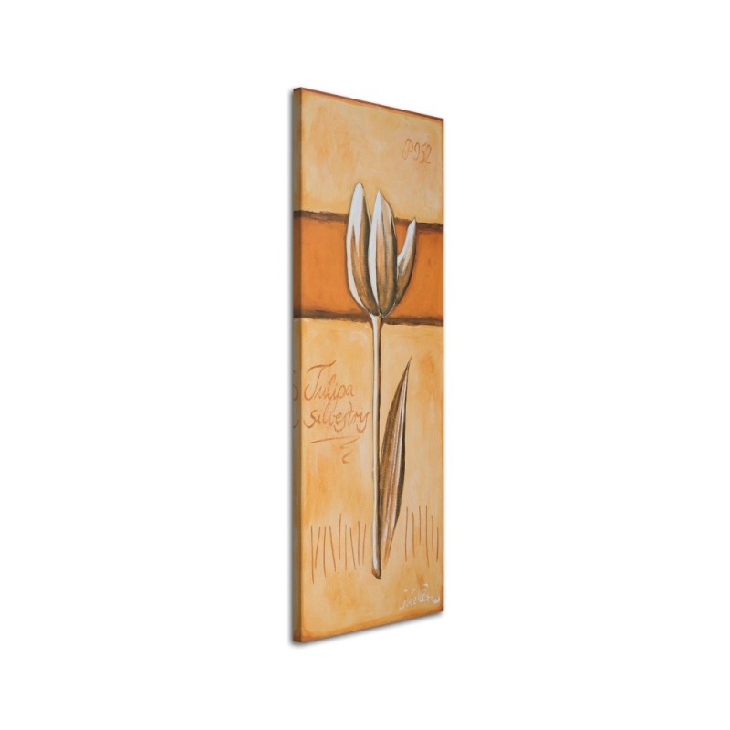 Canvas prints for living room - Tulip as hand-painted | FEEBY