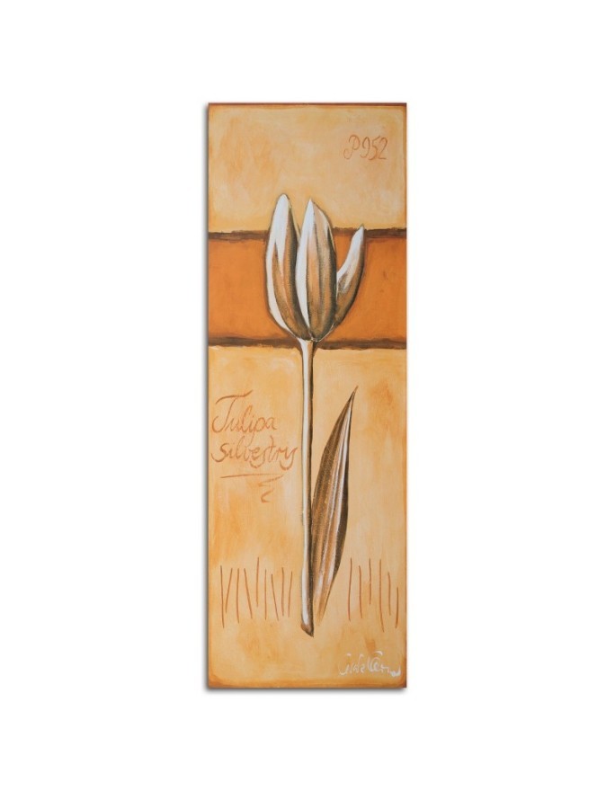 Canvas prints for living room - Tulip as hand-painted | FEEBY