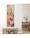 Pink roses and buds - Hand-painted Canvas painting | FEEBY