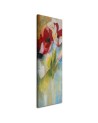 Poppies and rose buds - Hand painted painting | FEEBY