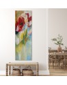 Poppies and rose buds - Hand painted painting | FEEBY