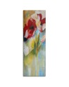 Poppies and rose buds - Hand painted painting | FEEBY