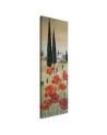 Poppies and Tuscan landscape - Painting as if hand-painted | FEEBY