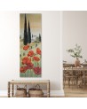 Poppies and Tuscan landscape - Painting as if hand-painted | FEEBY