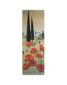 Poppies and Tuscan landscape - Painting as if hand-painted | FEEBY