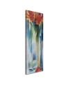 Poppies flowers in a vase - Hand-painted Canvas painting | FEEBY