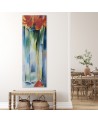 Poppies flowers in a vase - Hand-painted Canvas painting | FEEBY