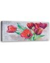 Bouquet of red tulips - Hand-painted Canvas arts | FEEBY