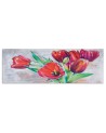 Bouquet of red tulips - Hand-painted Canvas arts | FEEBY