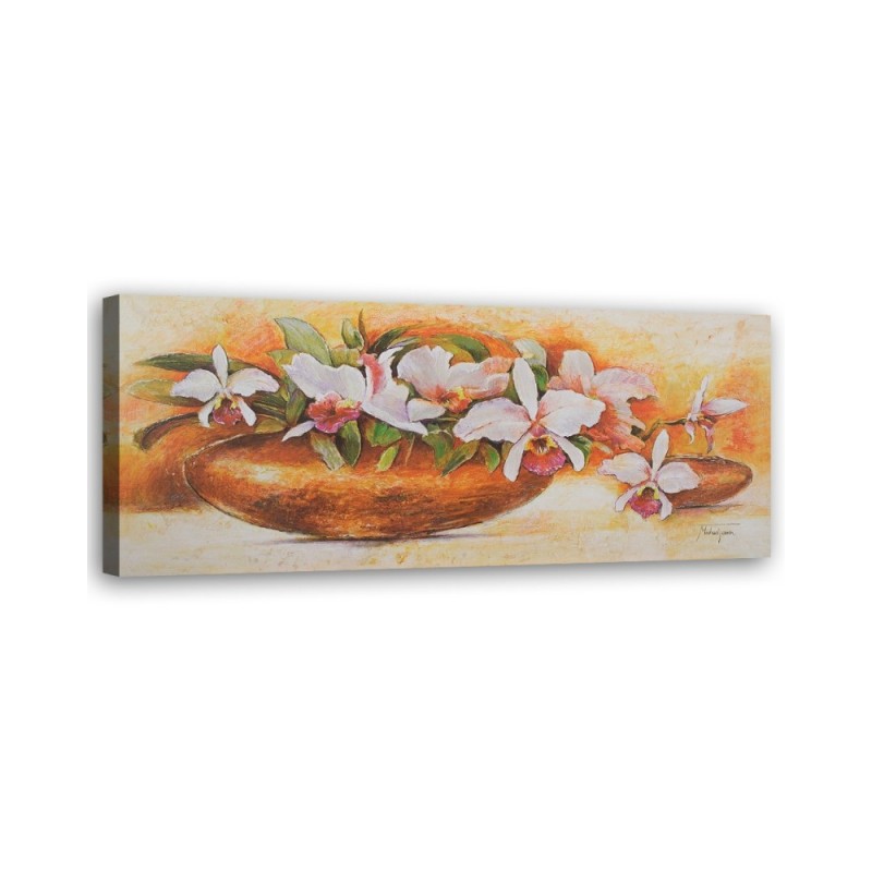 Flowers in a vase - Hand-painted canvas art | FEEBY