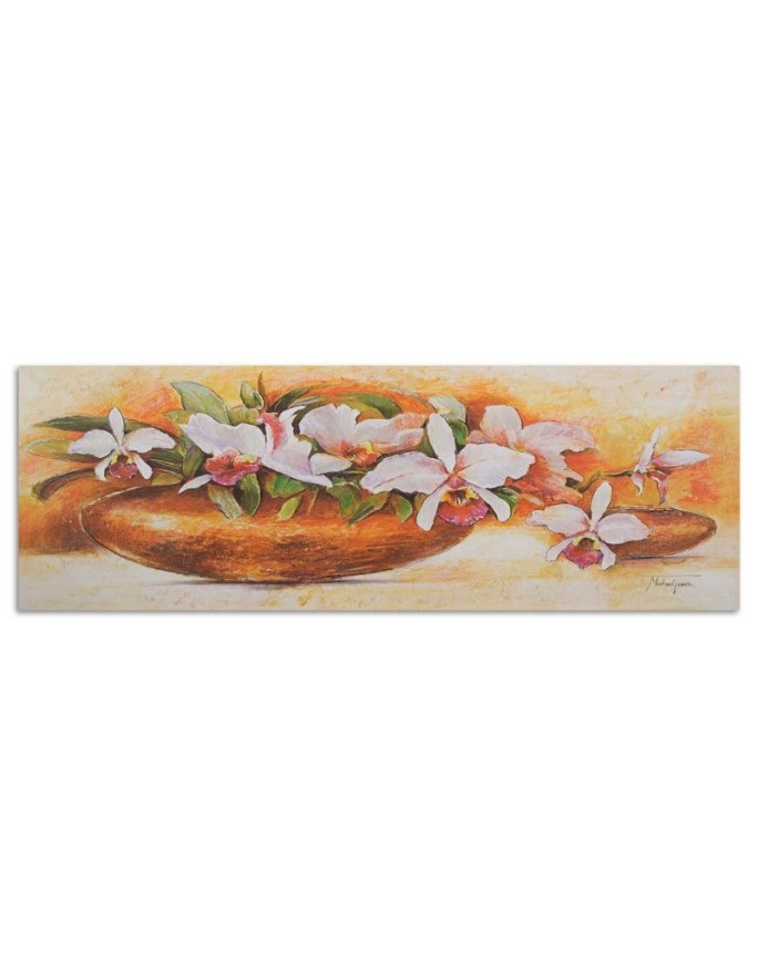 Flowers in a vase - Hand-painted canvas art | FEEBY