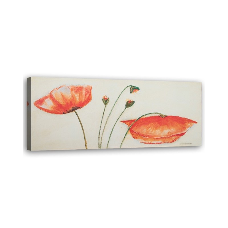 Red poppies flowers - Hand-painted pictures on Canvas | FEEBY