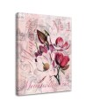 Magnolias on pink background Andrea Haase - Vintage style Canvas painting | FEEBY