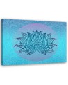 Flower on blue background Andrea Haase - Oriental zen Canvas painting | FEEBY