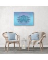 Flower on blue background Andrea Haase - Oriental zen Canvas painting | FEEBY
