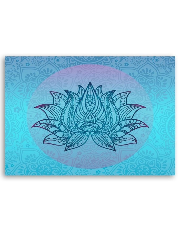 Flower on blue background Andrea Haase - Oriental zen Canvas painting | FEEBY