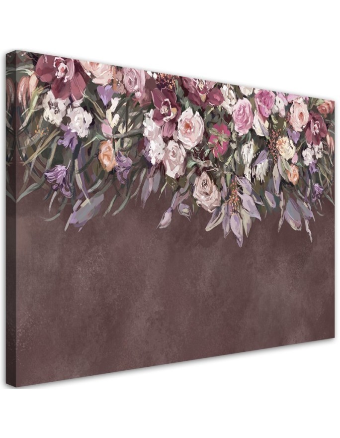 Bedroom Canvas painting - Painted flower bouquet | FEEBY