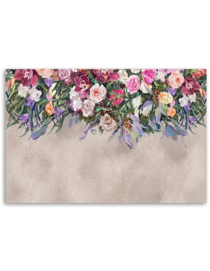 Wall art painting for living room - Painted bouquet of flowers | FEEBY