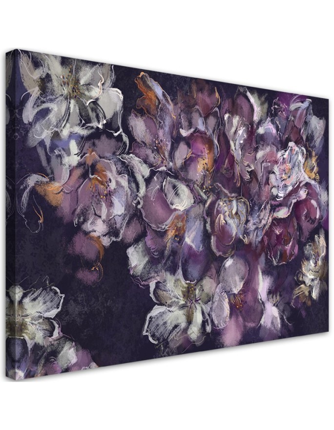 Wall art painting for living room - Painted flower iris | FEEBY