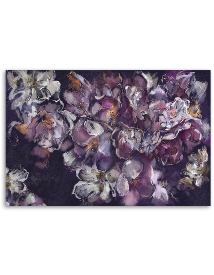Wall art painting for living room - Painted flower iris | FEEBY