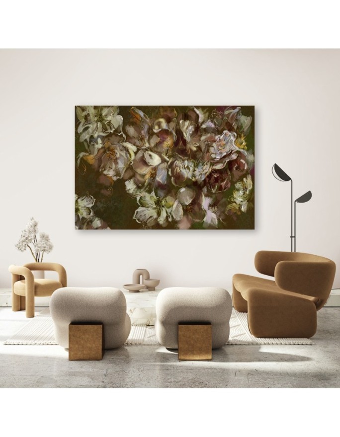 Prints on Canvas picture for living room - Iris flower painted | FEEBY