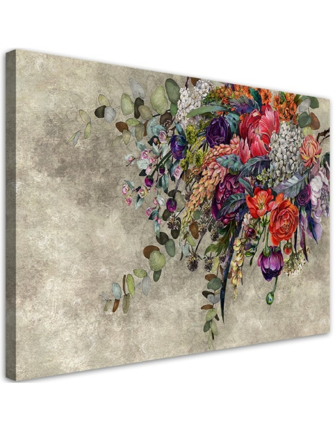 Modern Canvas painting for the living room - Bouquet of flowers | FEEBY