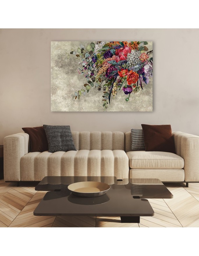 Modern Canvas painting for the living room - Bouquet of flowers | FEEBY