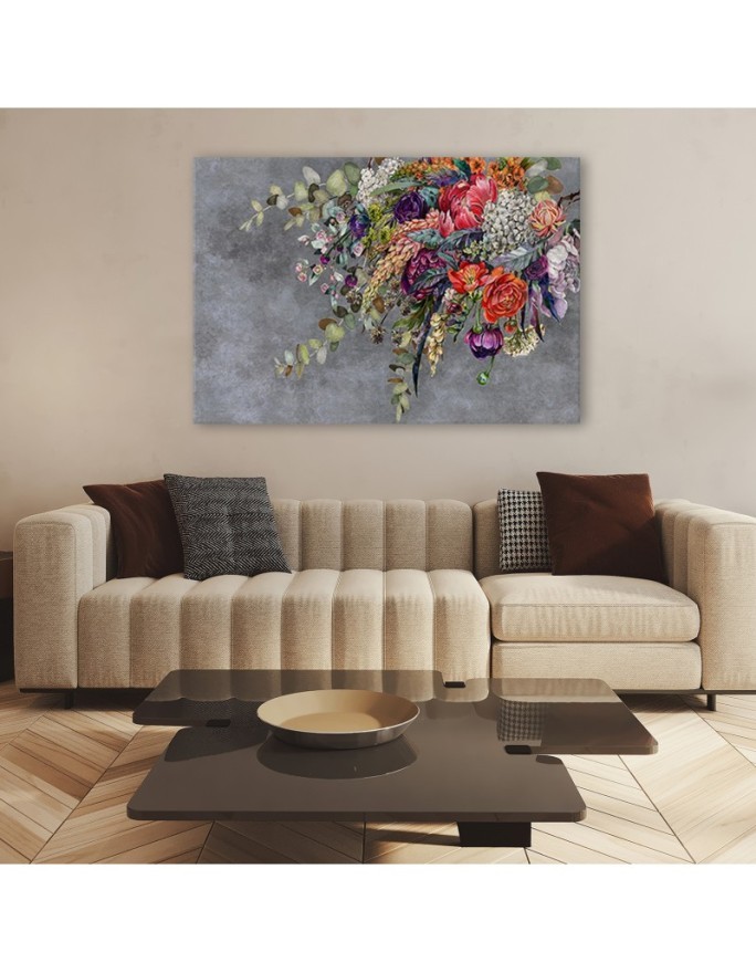 Canvas prints for living room modern - Hanging bouquet of flowers | FEEBY