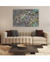 Irises flowers in the wind - Living room canvas painting | FEEBY