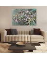 Flowers Irises in the wind - Living room canvas painting | FEEBY