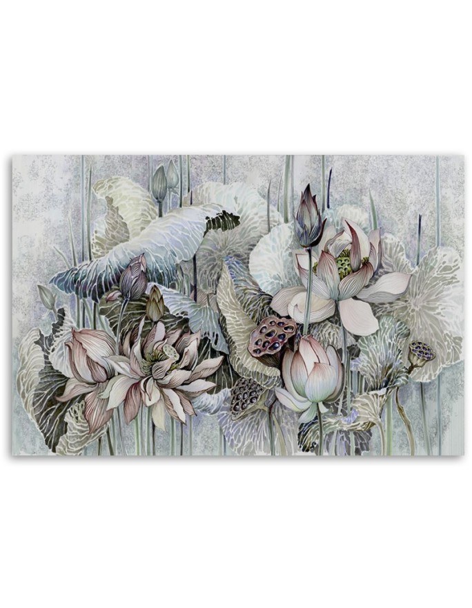 Lotus flowers - Bedroom canvas painting. Dress your walls! | FEEBY
