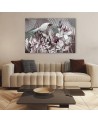 Lotus flower fans - Bedroom canvas painting | FEEBY