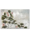 Red water lily - Living room canvas painting | FEEBY