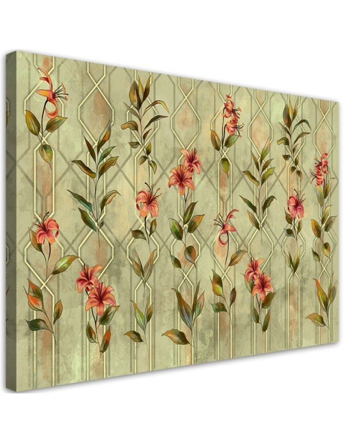 Yellow flower lily - Bedroom canvas painting | FEEBY