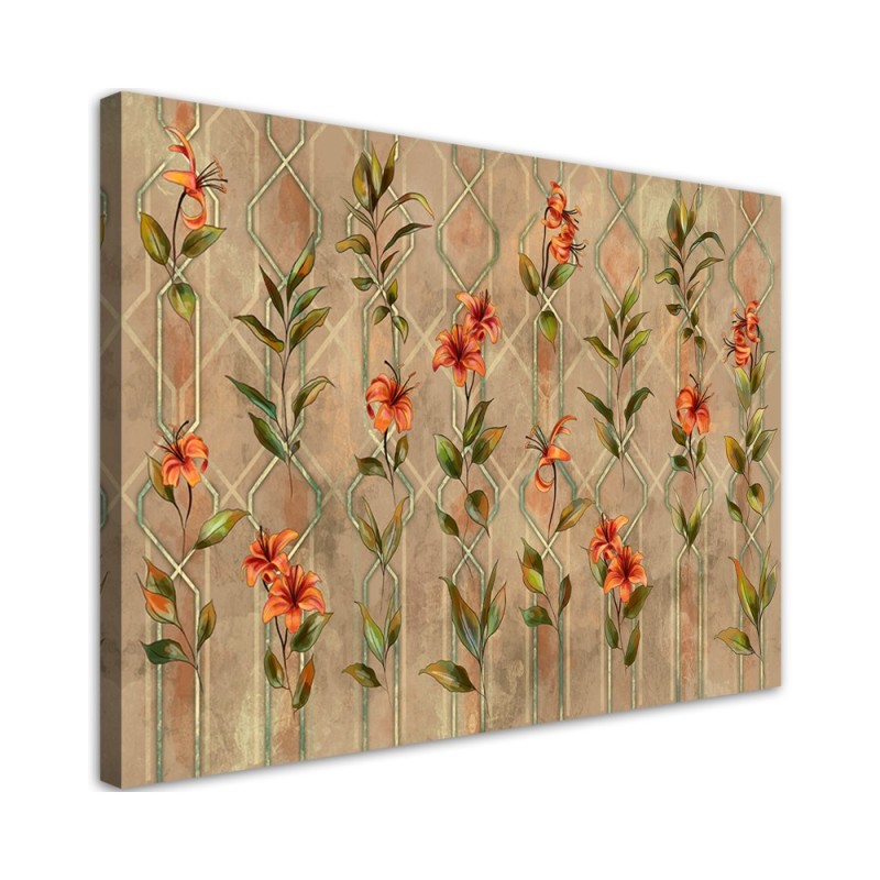 Yellow flower lily - Living room canvas painting | FEEBY