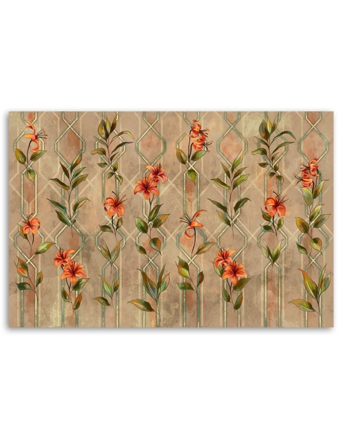 Yellow flower lily - Living room canvas painting | FEEBY