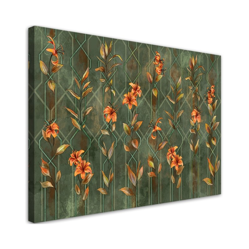 Bedroom Canvas painting - Lily yellow flower | FEEBY