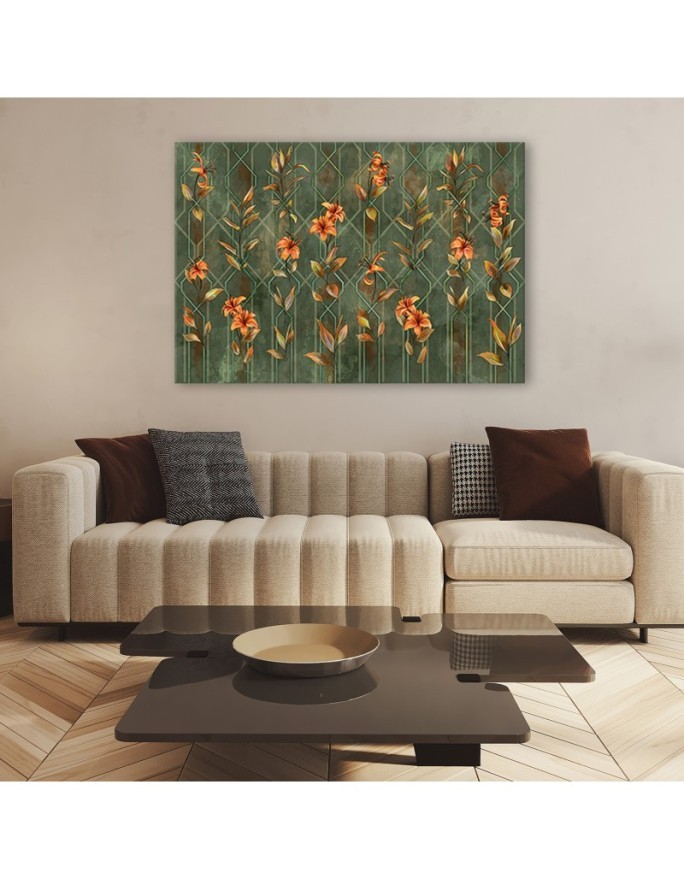 Bedroom Canvas painting - Lily yellow flower | FEEBY
