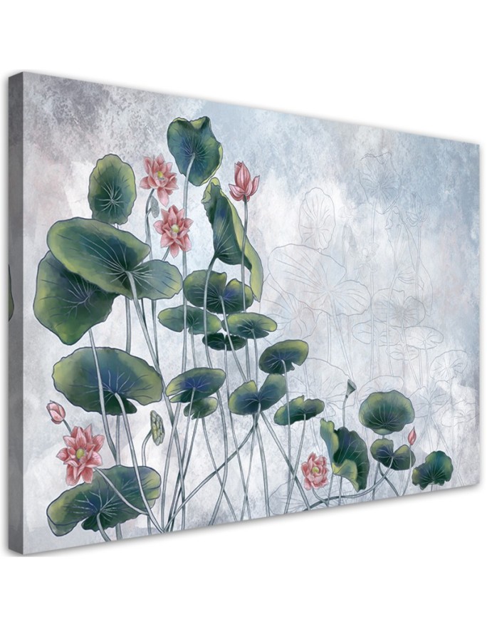 Canvas print Red Water Lily