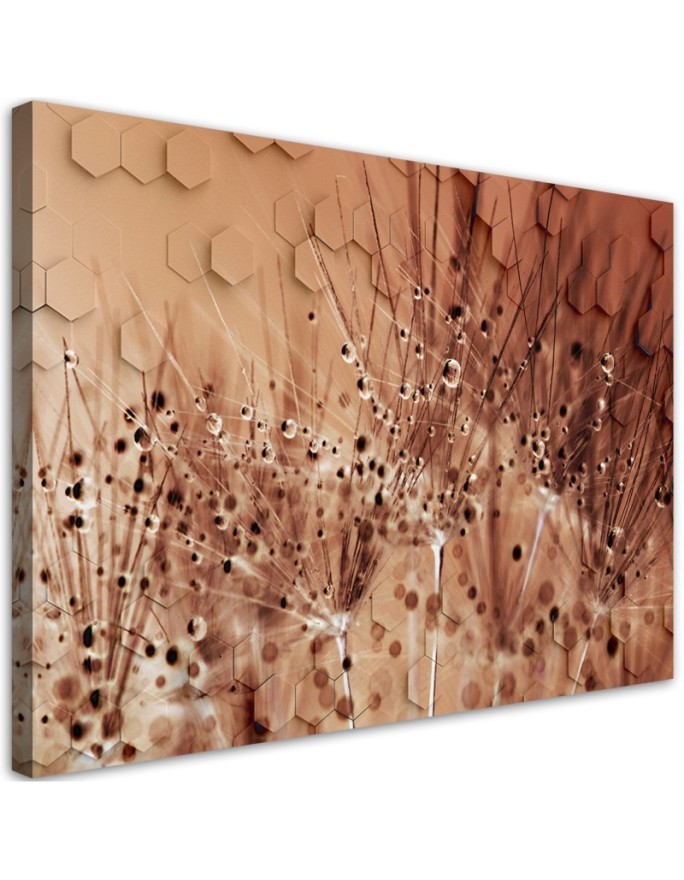 Modern canvas painting - Dandelion and dewdrops | FEEBY