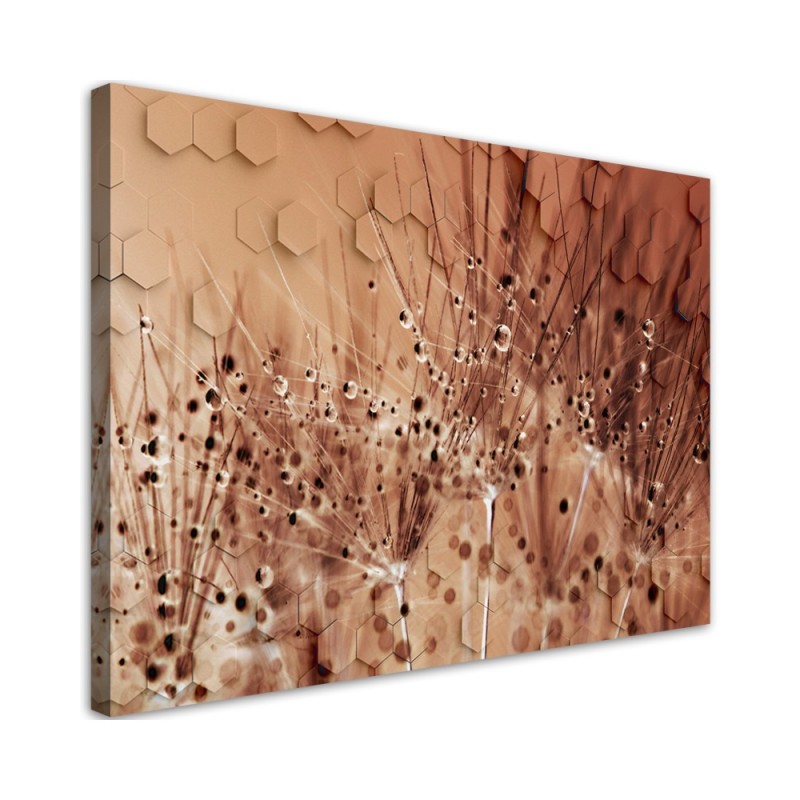 Modern canvas painting - Dandelion and dewdrops | FEEBY