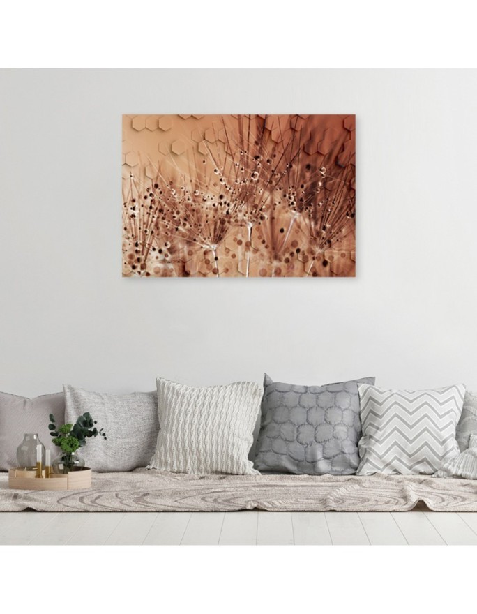 Modern canvas painting - Dandelion and dewdrops | FEEBY